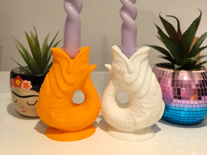 Fish Candlestick and Tealight Holder