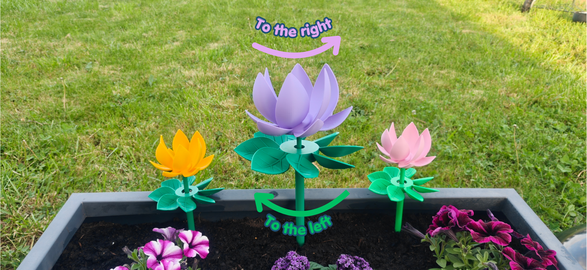 Miniatura 2 do modelo 3D Kinetic Zen Lotus - Double Rotation Wind Spinner