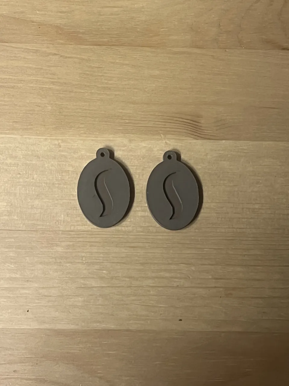 coffee bean earrings view 2