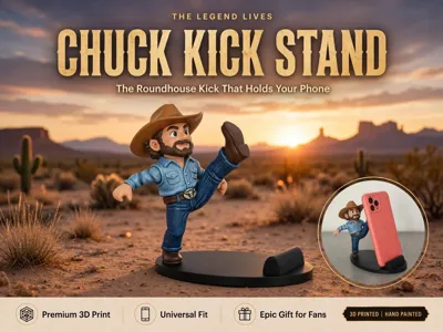 Chuck Norris Kick Phone Stand