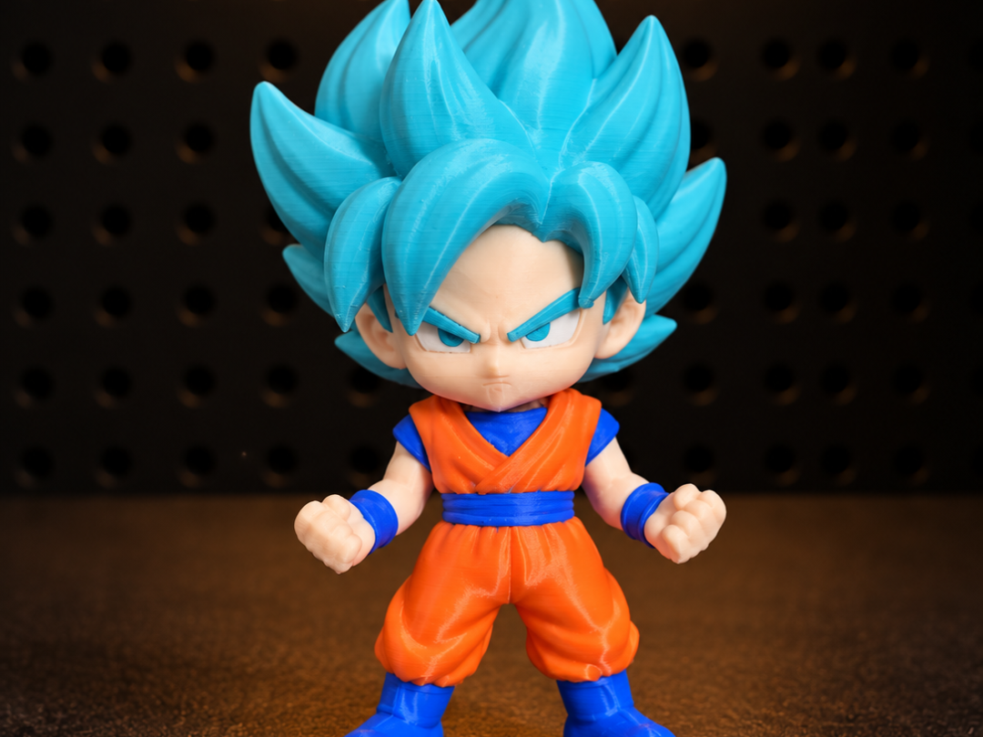 Goku Blue coleção Burguer King 10cm colorido - 1