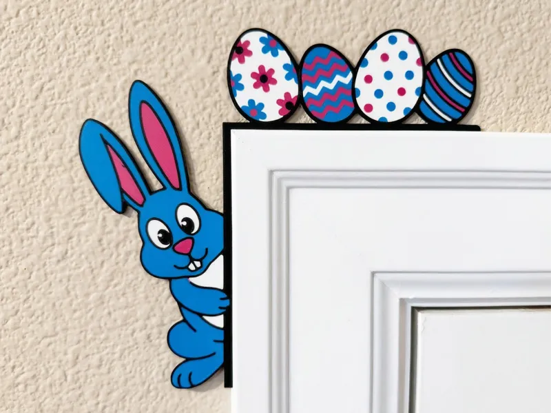 Easter Bunny and Egg Door Corner 