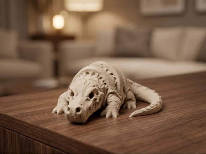 Undead Crocodile Model - Skeleton Crocodile Figure