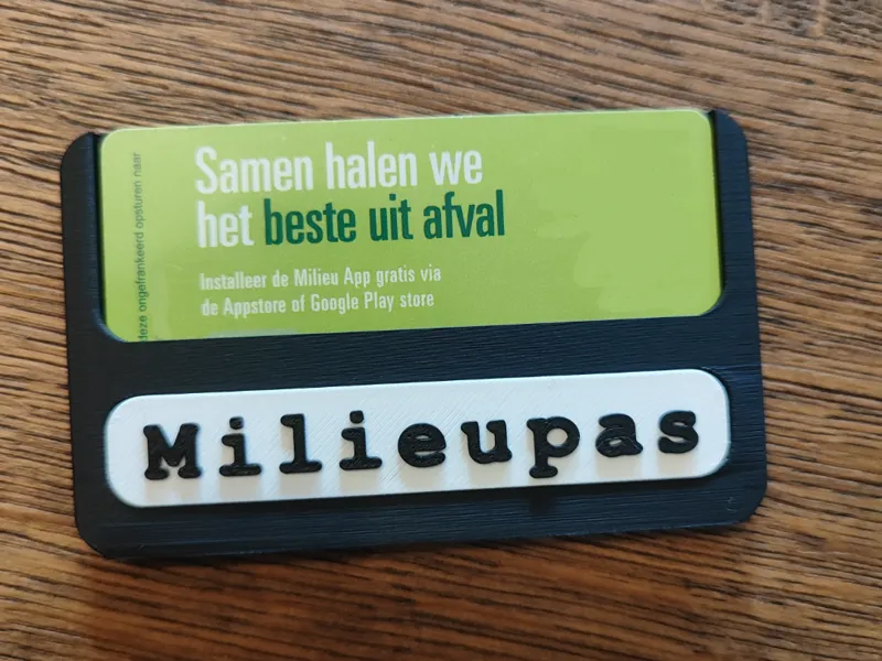 Garbage pass holder - magnetic (Milieupas)