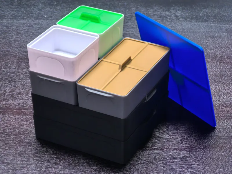 Small Square Stackable Storage Boxes with Lids