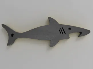 Shark bottle opener keychain