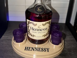 Hennessy Display - 1x Bottle & 2x Shot Glasses