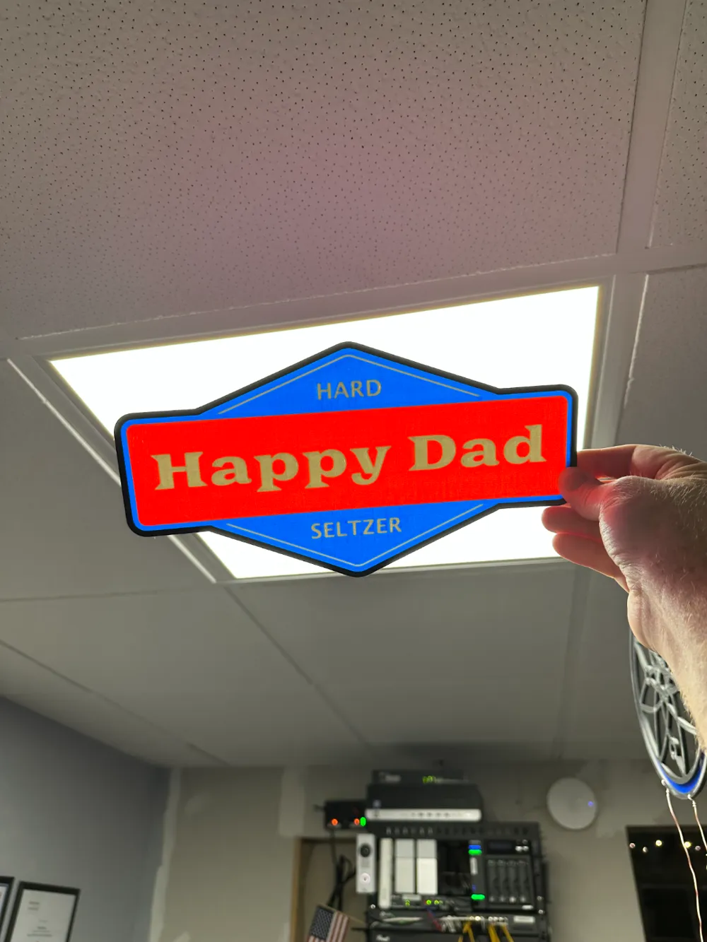 Happy Dad LED Lamp (Light Box) + Stand by NES 3D - MakerWorld