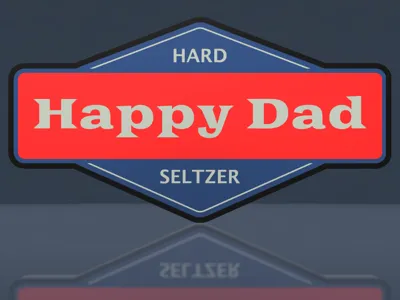 Happy Dad LED Lamp (Light Box) + Stand by NES 3D - MakerWorld