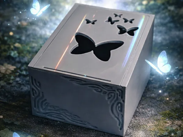 Boîte papillons à couvercle coulissant