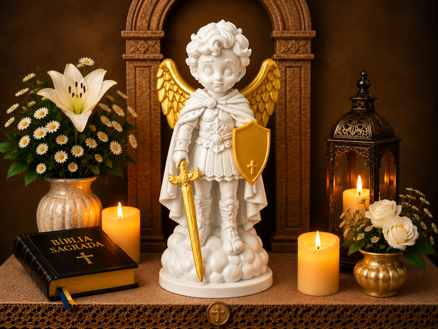 SÃO MIGUEL ARCANJO - CHIBI - MULTIPARTES - 3D printed Sculptures, in stock in India