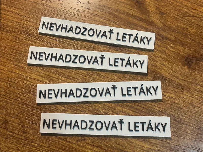 Nevhadzovať letáky