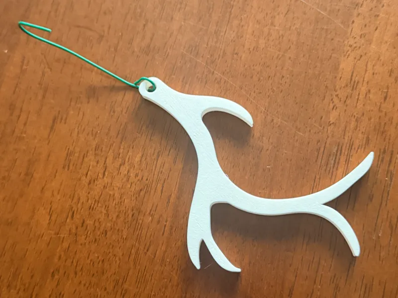 flat antler tree ornament