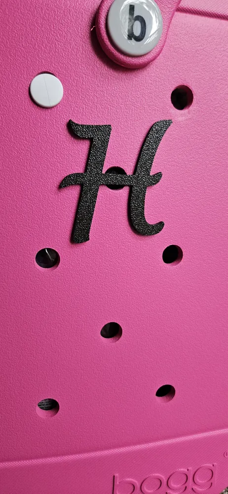 Bogg Bag Fancy Letter H Charm - Free 3D Print Model - MakerWorld