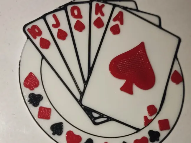 Royal Flush Playing Cards Keychain