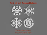 Lot de 33 flocons décoratifs — photo 2