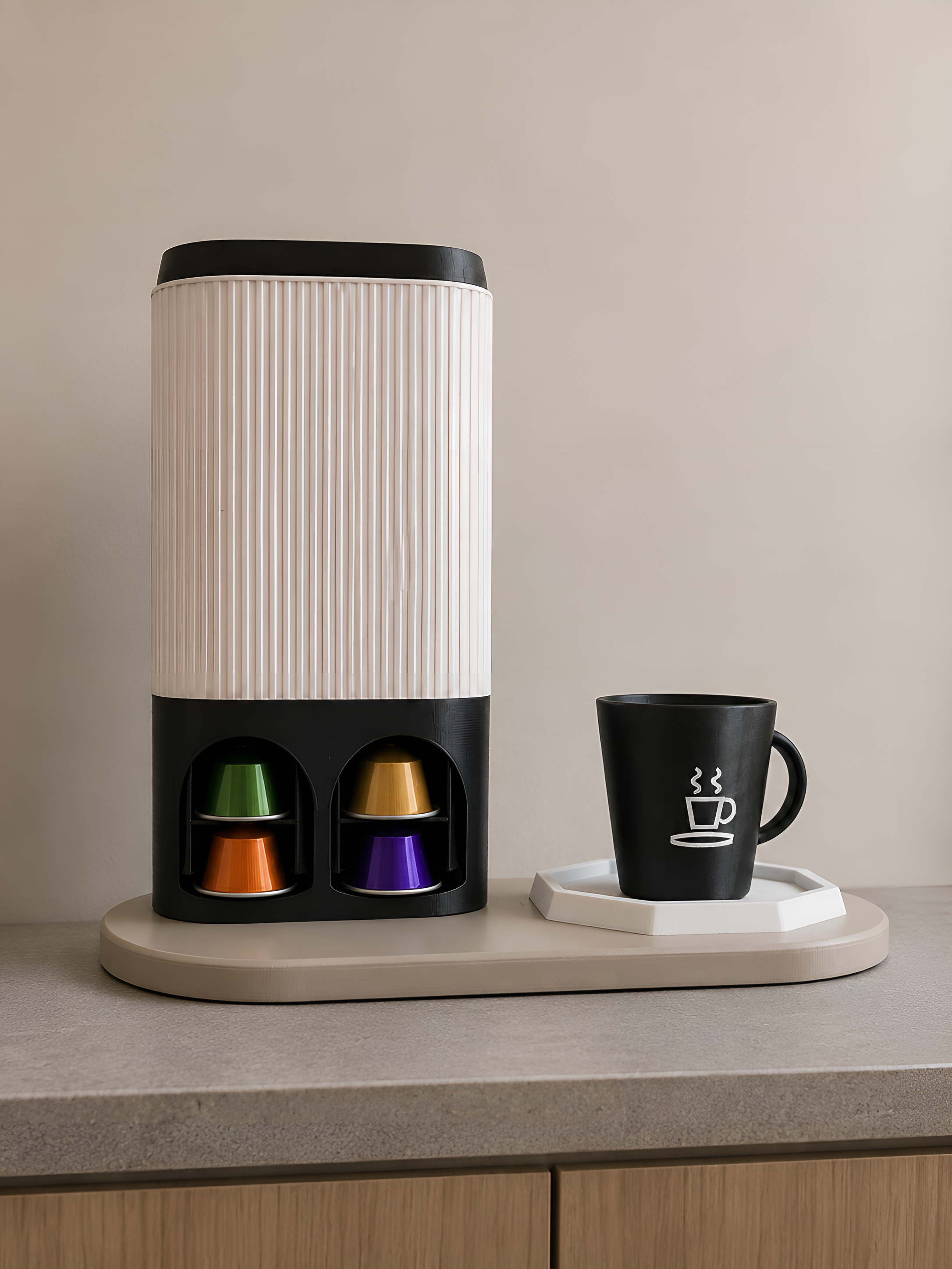 Customizable Parametric Japandi Coffee Dispenser - 1