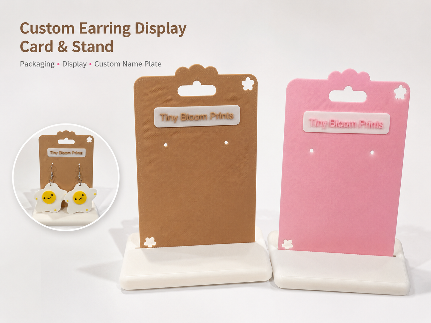 Custom Earring Display Card & Stand