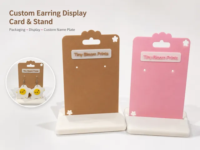 Custom Earring Display Card & Stand
