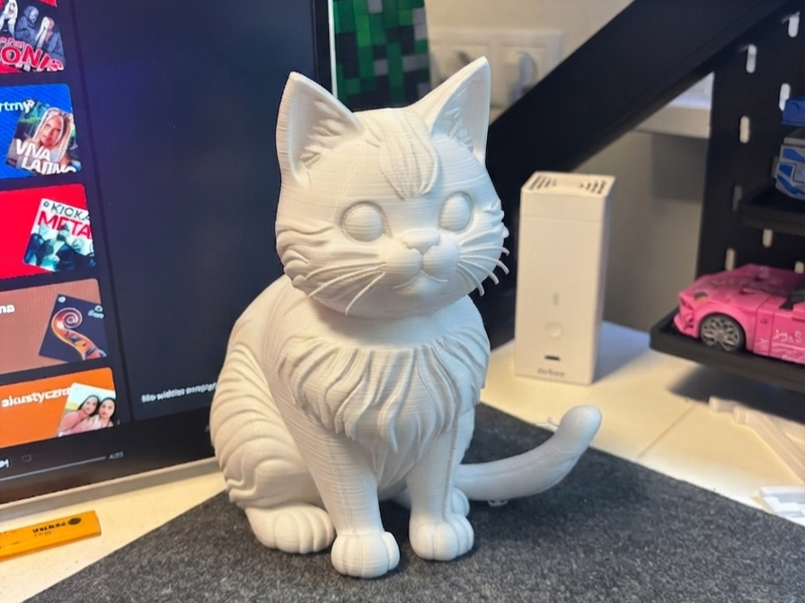 Adorable Mini Anime Cat Figurine!