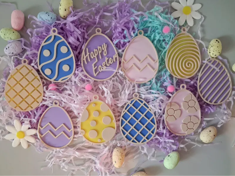 Easter Egg Pendant Set