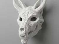 Masque crâne de renard cérémoniel — photo 2