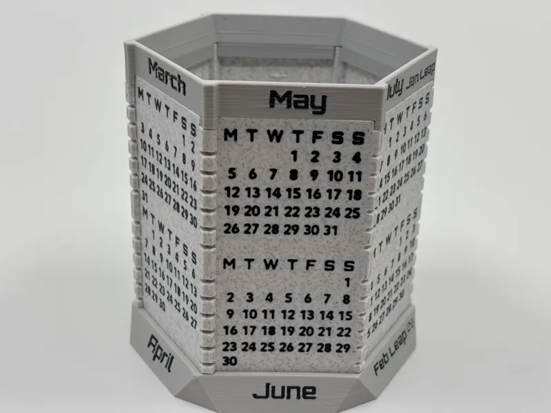 Perpetual Calendar, MONDAY Weeks, V3.0