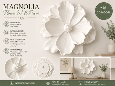 Magnolia Flower Wall Decor