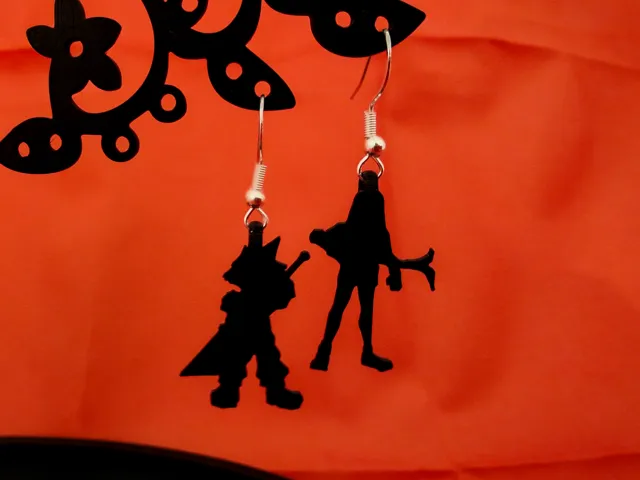 Final Fantasy VII Cloud and Tifa Inspired Earrings