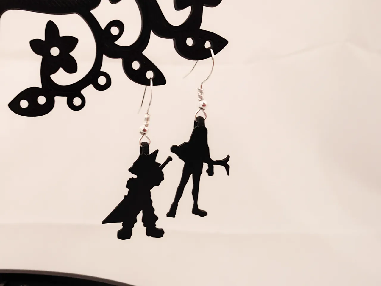 Final Fantasy VII Cloud and Tifa Inspired Earrings view 2