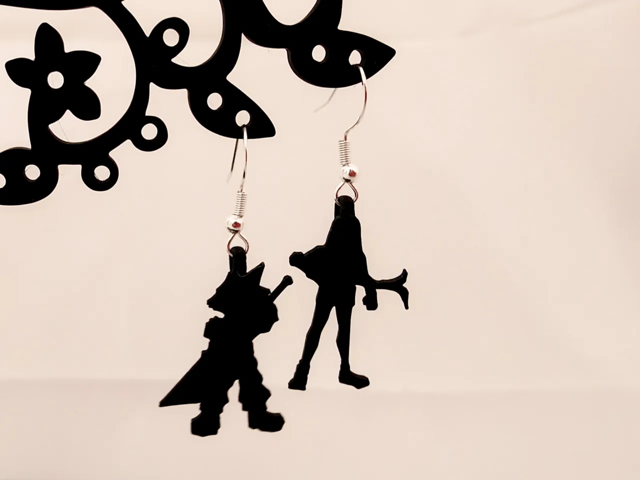 Final Fantasy VII Cloud and Tifa Inspired Earrings view 4