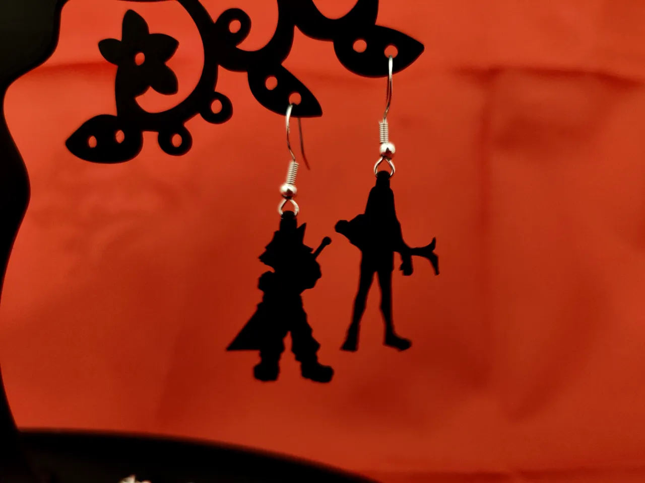 Final Fantasy VII Cloud and Tifa Inspired Earrings view 3