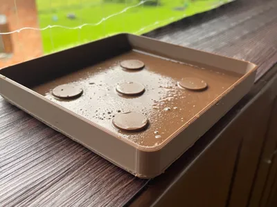 Rounded Square Coaster with Raised Feet