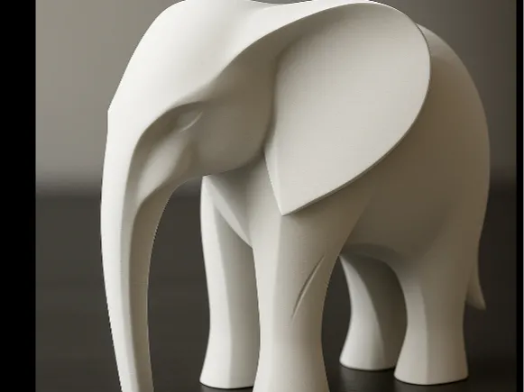 Minimalist Elephant Sculpture