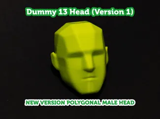 POLYGONAL MALE HEAD - Dummy 13 Version 1