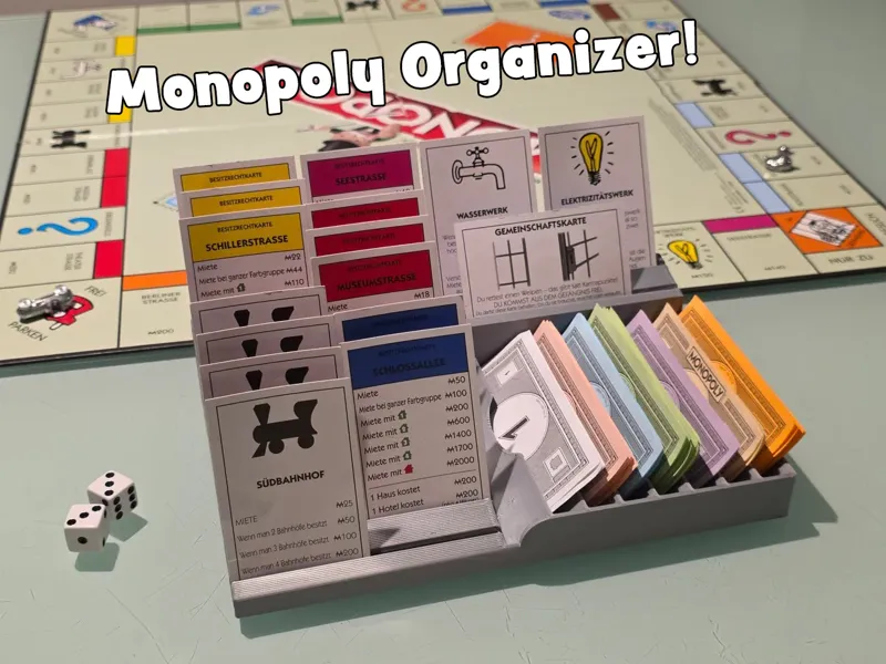 Monopoly Organizer – Card & Money Tray