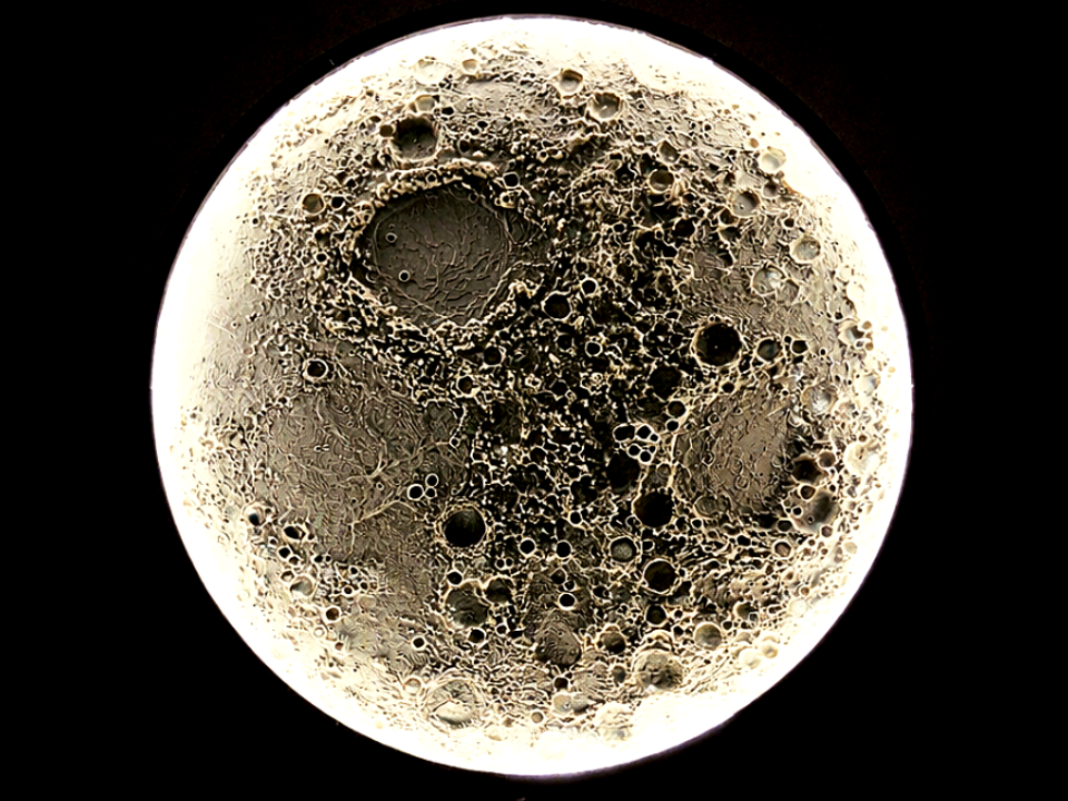Large Illuminated Lunar Wall Lamp - Version 2