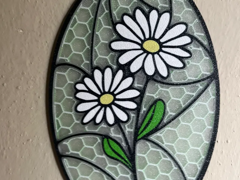 Stained glass daisies 