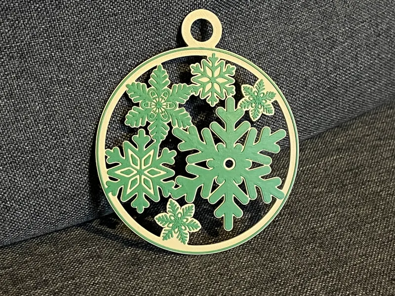 Christmas tree Snowflake ornament
