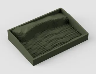 Accessories tray - Ocean and Cliff design