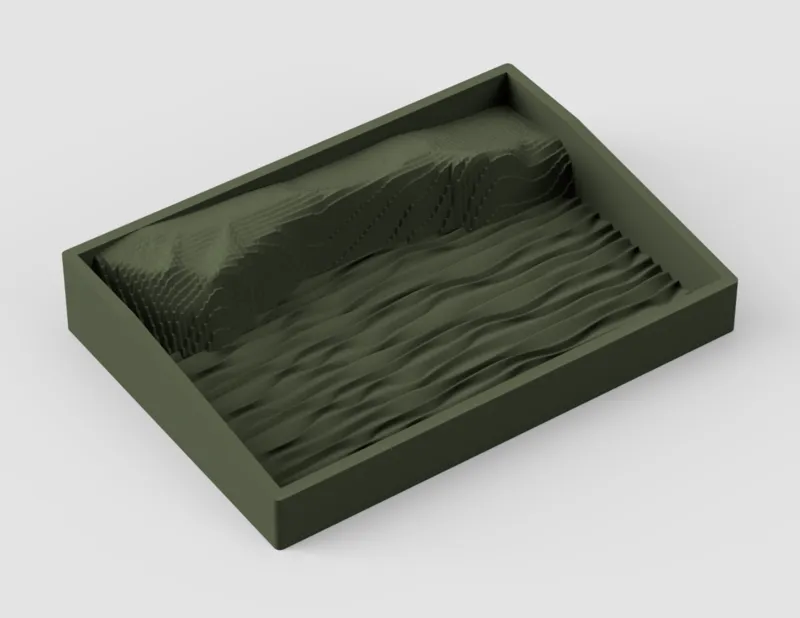 Accessories tray - Ocean and Cliff design