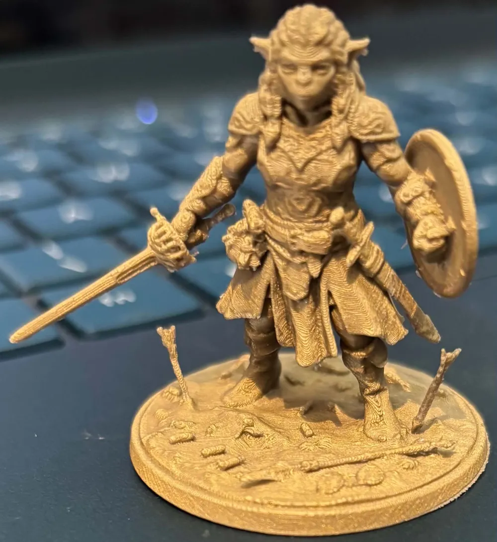 Fiwiz - Female Bugbear Warrior-mage - Free 3D Print Model - MakerWorld