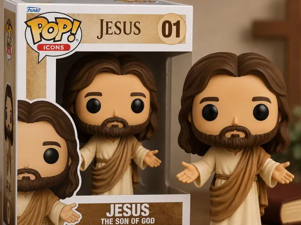 Figurine Jésus style Funko à peindre
