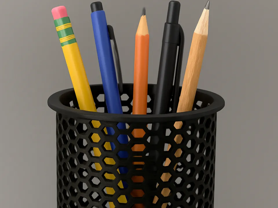 Pot à crayons alvéolé