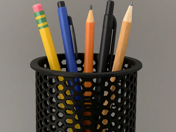 Pot à crayons alvéolé
