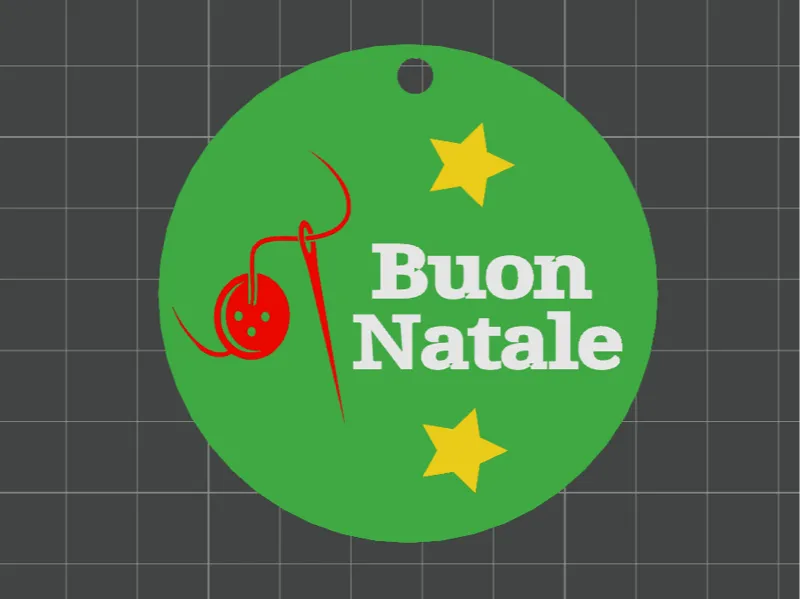 pallina di natale ago filo e bottone versione 2