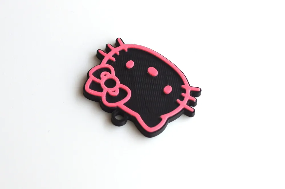 [No AMS] Hello Kitty Key Charm - Free 3D Print Model - MakerWorld