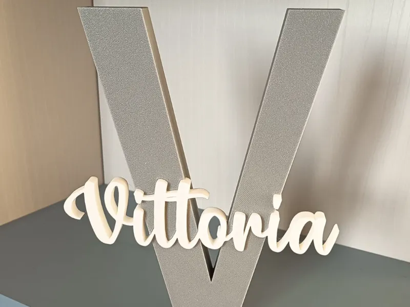 Vittoria - lettera + nome ad incastro no ams