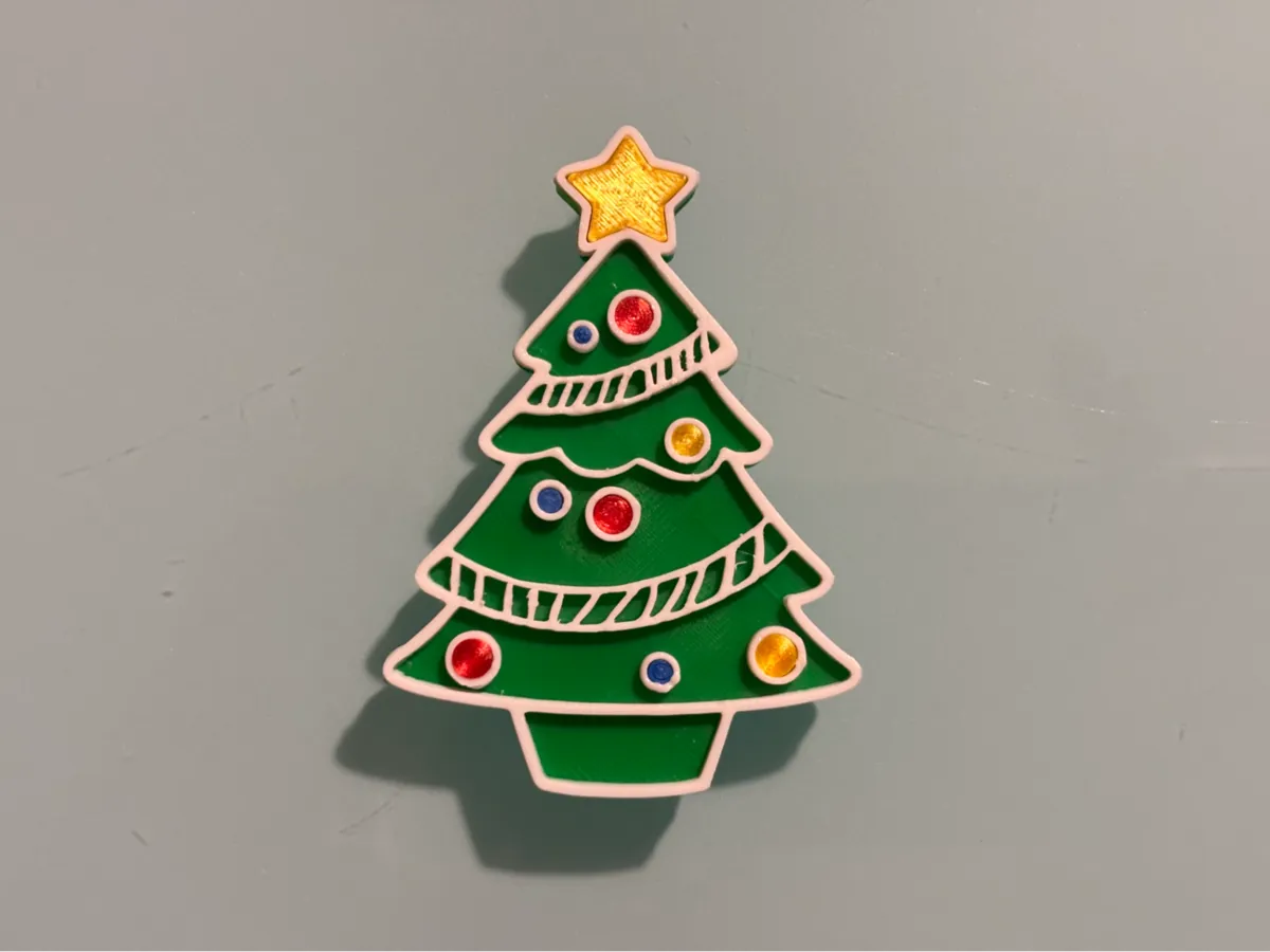 Magnetic Christmas tree Flat NO-AMS - Free 3D Print Model - MakerWorld