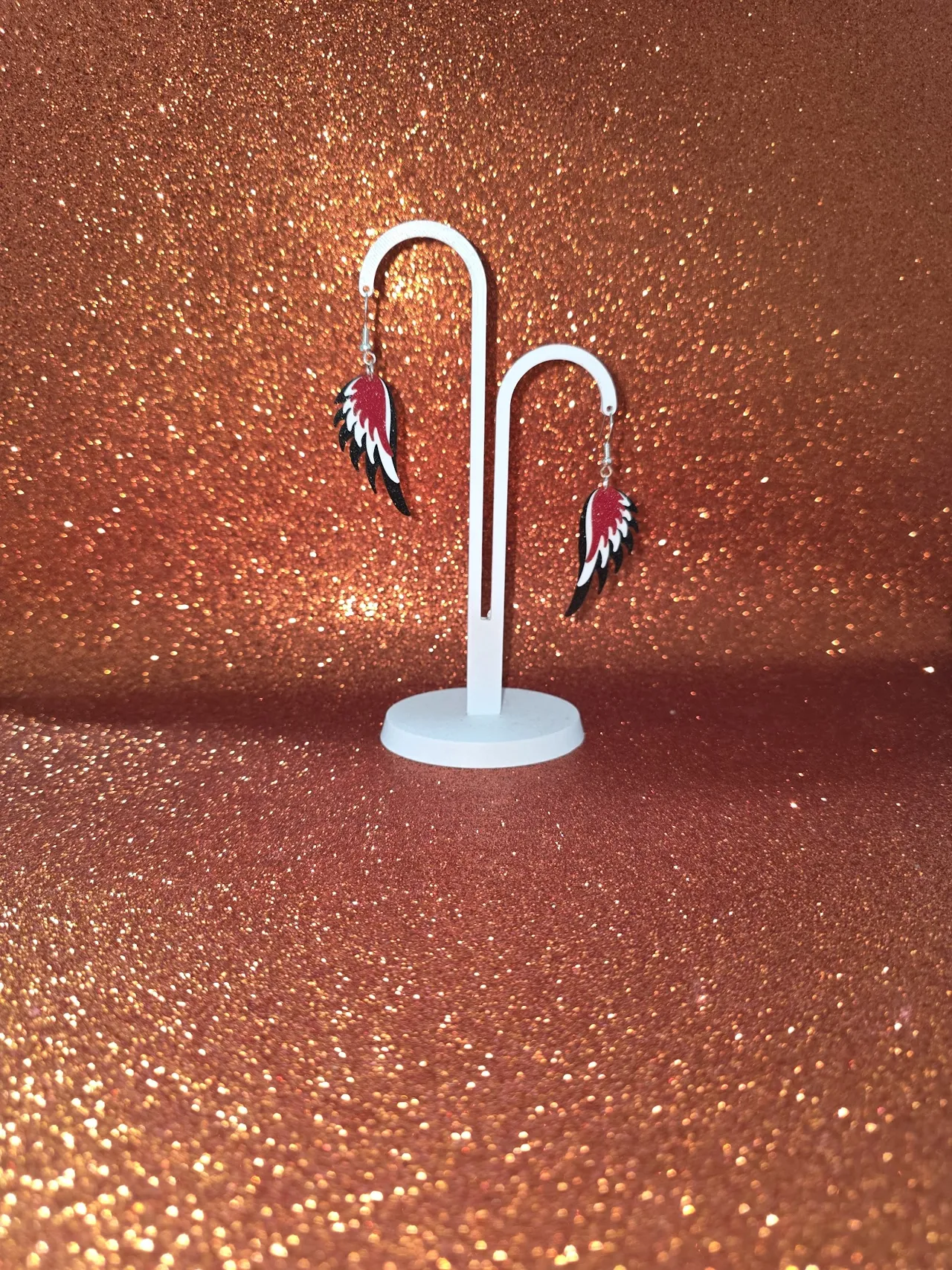 Colorful wings earrings view 3